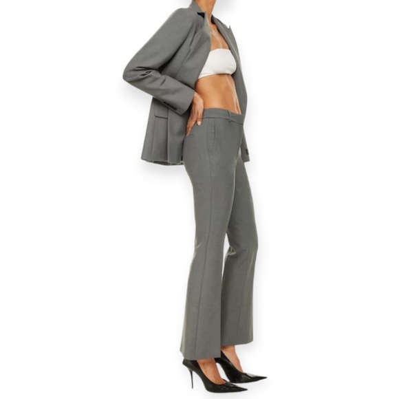 Babaton Pants - Babaton Grey William Office Wide Leg Trousers Minimalist Pants SZ 6